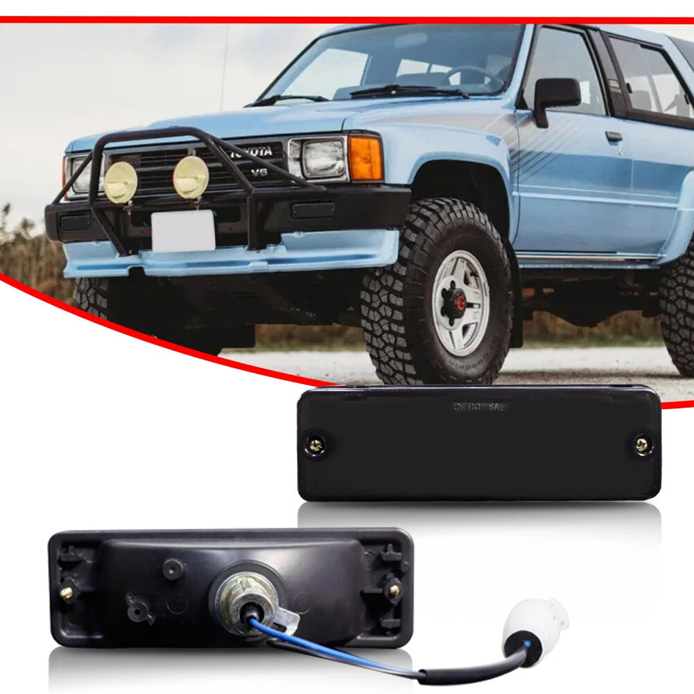Smoked Front Parking Turn Signal Lights for Toyota Pickup 4Runner (1984–1989)