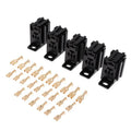 5pcs Micro 60A 5-Pin Relay Socket with 25x Copper Terminals for Automotive