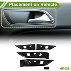 Interior Door Handle Bowl Cover Trim for Subaru Outback (2020–2024) Carbon Fiber Black