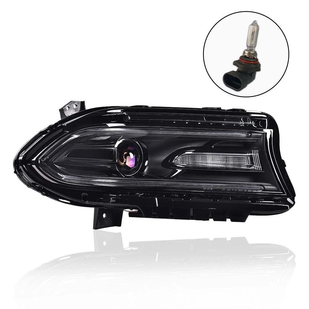 Passenger Side Halogen Projector Headlight with LED DRL for Dodge Charger (2015–2023)