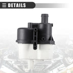 Fuel Vapor Leak Detection Pump for BMW Black White Plastic Metal