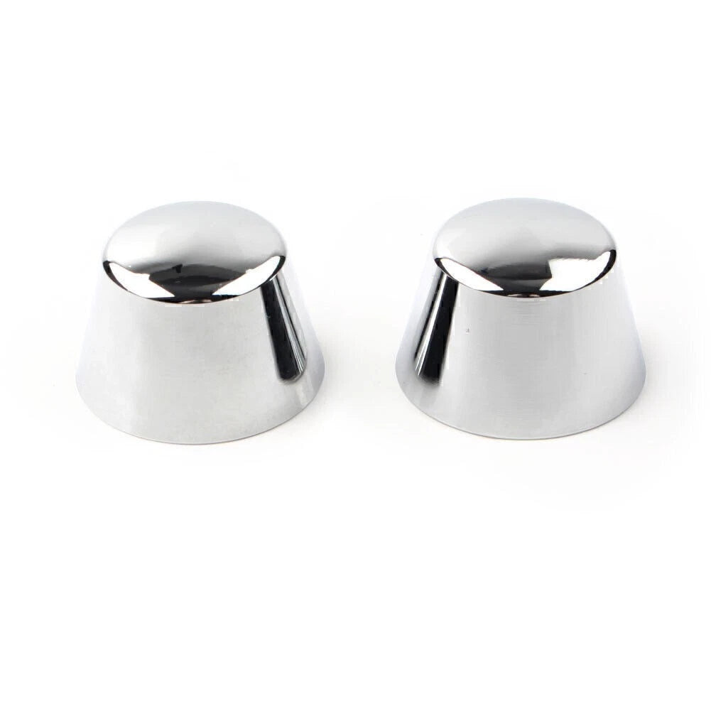 Front Axle Cap Nut Covers for Harley Sportster Dyna Road Glide King FLSTC (Chrome)