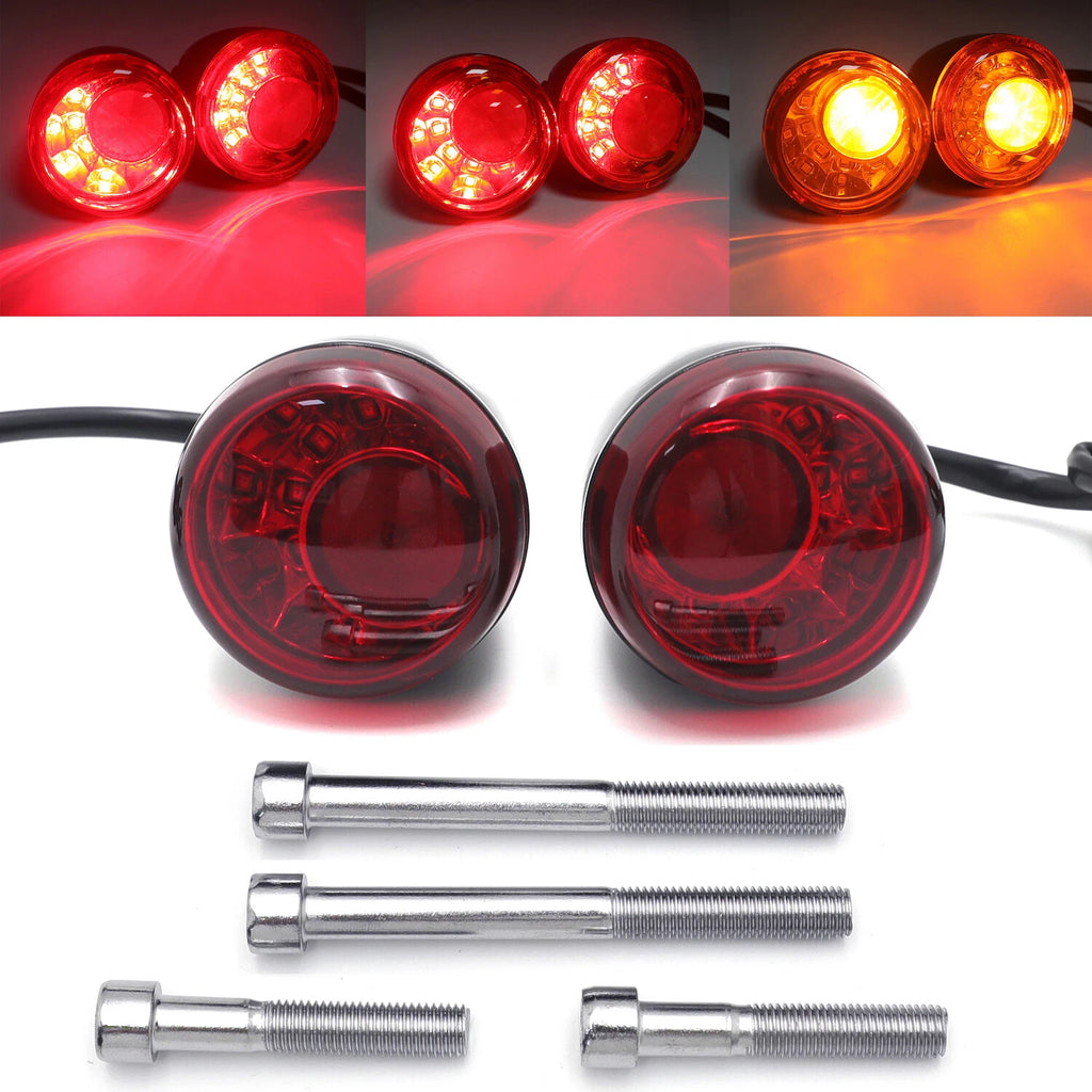 Rear LED Run Brake Turn Signal Indicator for Harley FXDB (2007–2008) FXST FXDW (2002–2005)