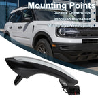 Rear Right Exterior Door Handle for BMW F07 F10 (2009–2017) No. 51217231934 Black Silver Tone