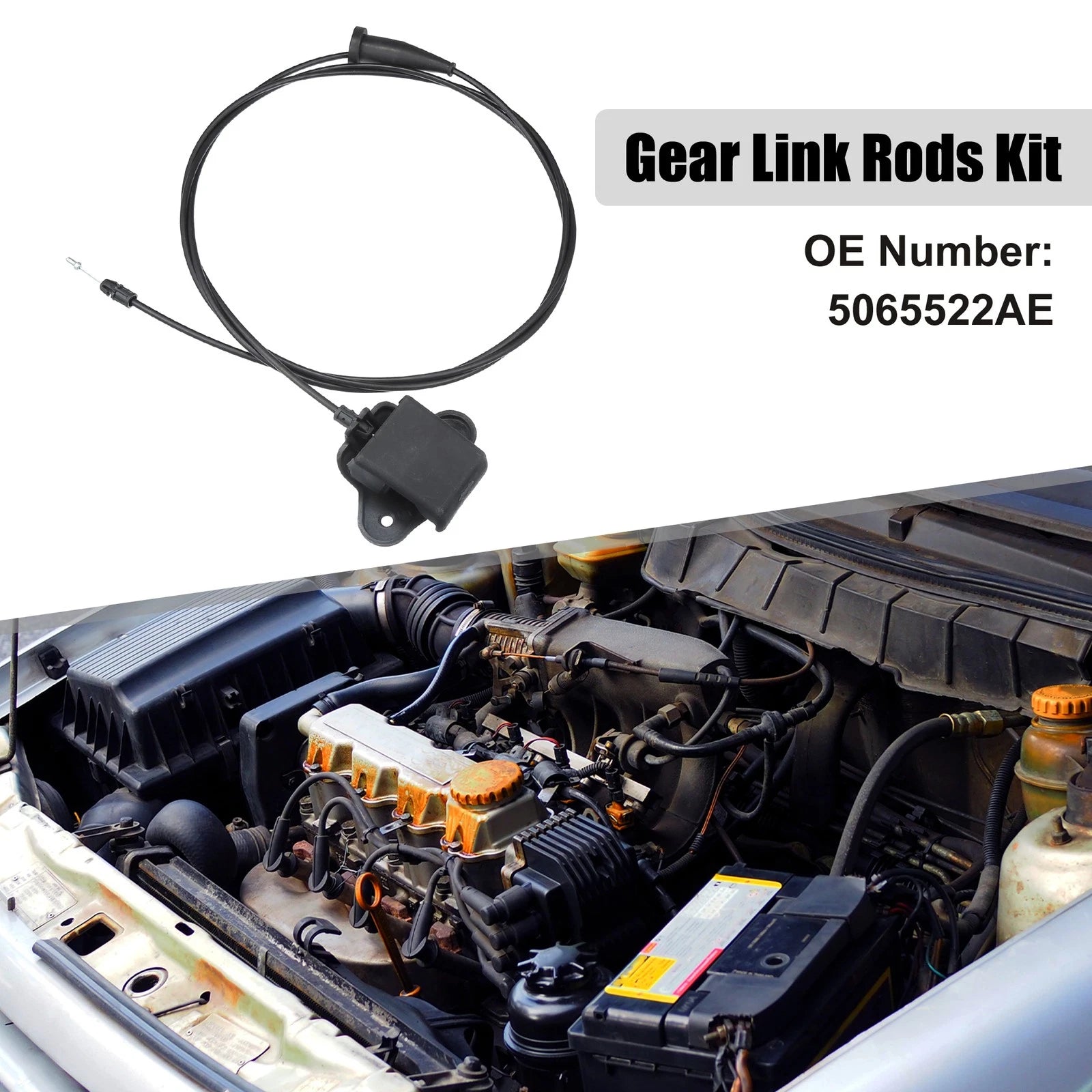 Front Hood Latch Release Cable for Dodge Challenger (2008–2014) No. 5065522AE