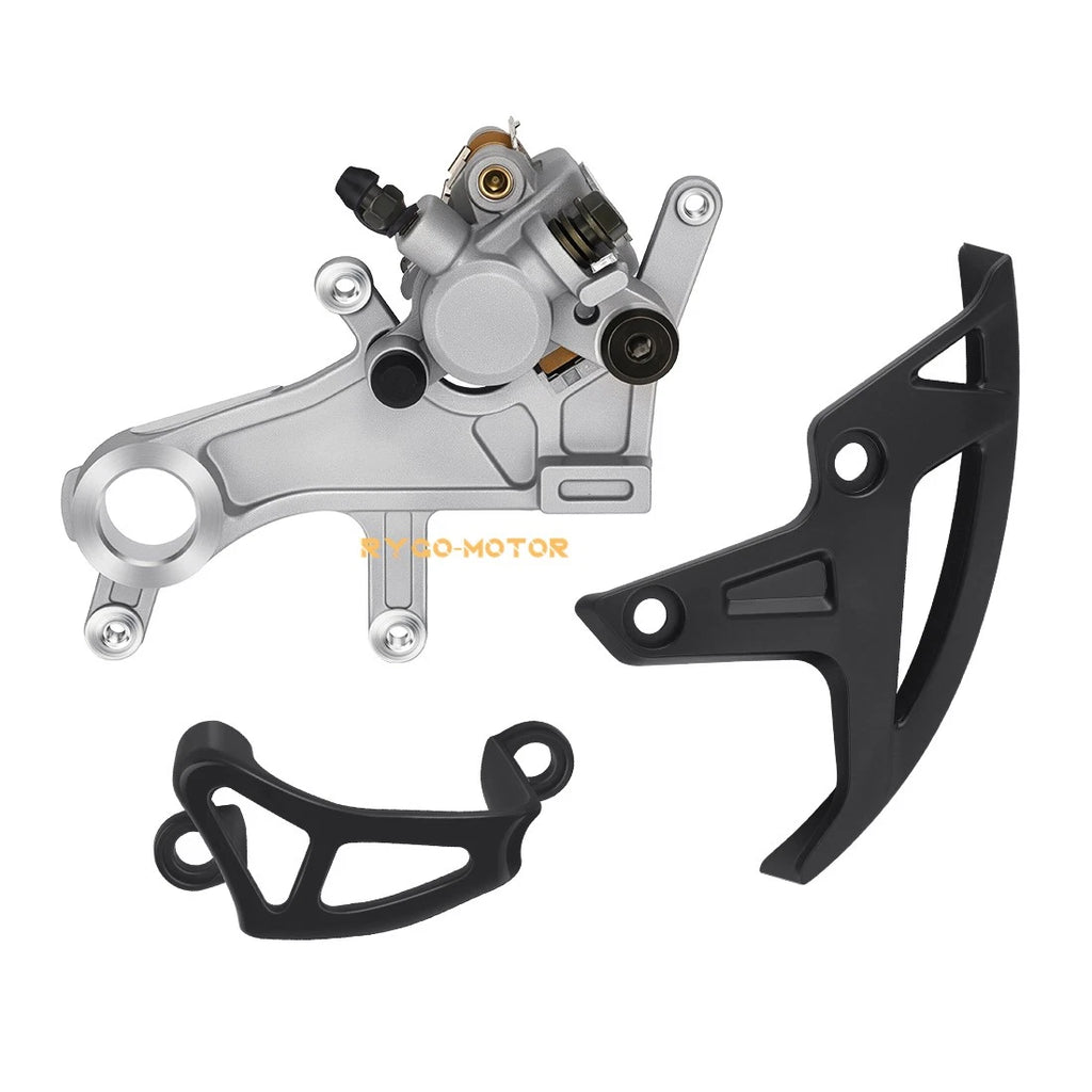 Rear Brake Caliper & Cover Guard Kit for Honda CRF450R CRF450X CRF450RX (2002–2023)
