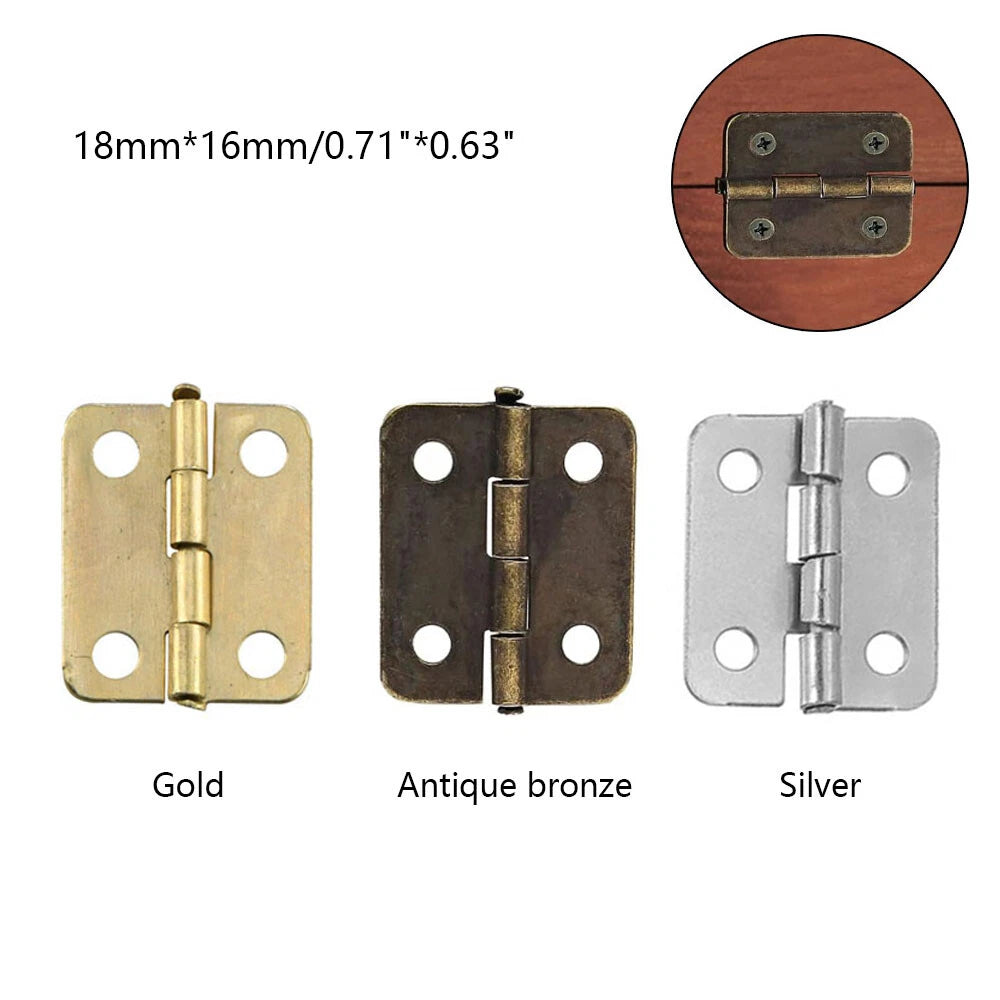 50pcs Antique Mini Hinges for Jewelry Box (18x16mm)