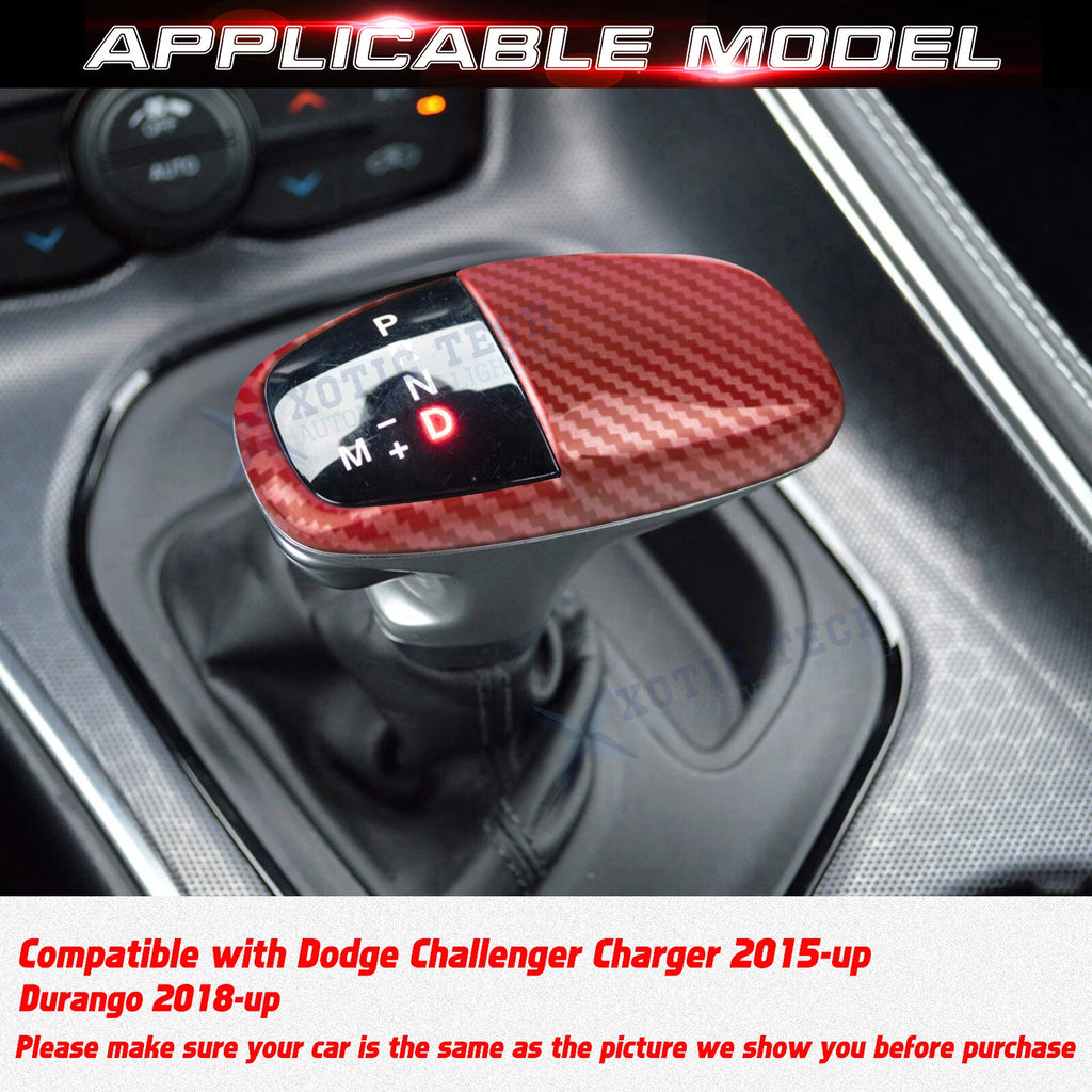 Gear Shift Lever Knob Cover for Dodge Challenger Charger (2015-Up)
