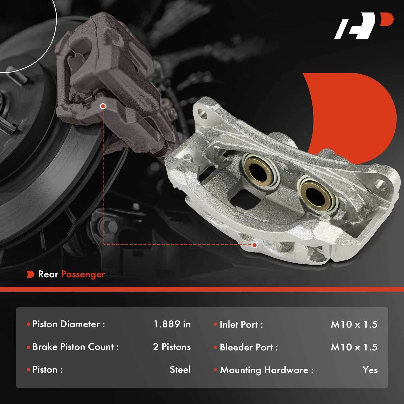 Rear Right Brake Caliper for Chevy Silverado 2500 HD (2020–2024)