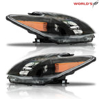 Headlight Assembly for Toyota Prius (2012–2015) Halogen Black Set Pair