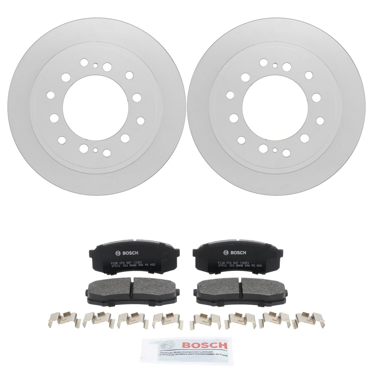 Bosch Rear Brake Rotors & Semi-Met Brake Pads Kit for 4Runner FJ Cruiser (2003–2023)