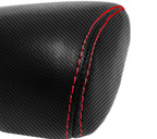 Console Lid Armrest Cover for Infiniti QX60 (2014–2020) Carbon Fiber Red Stitch