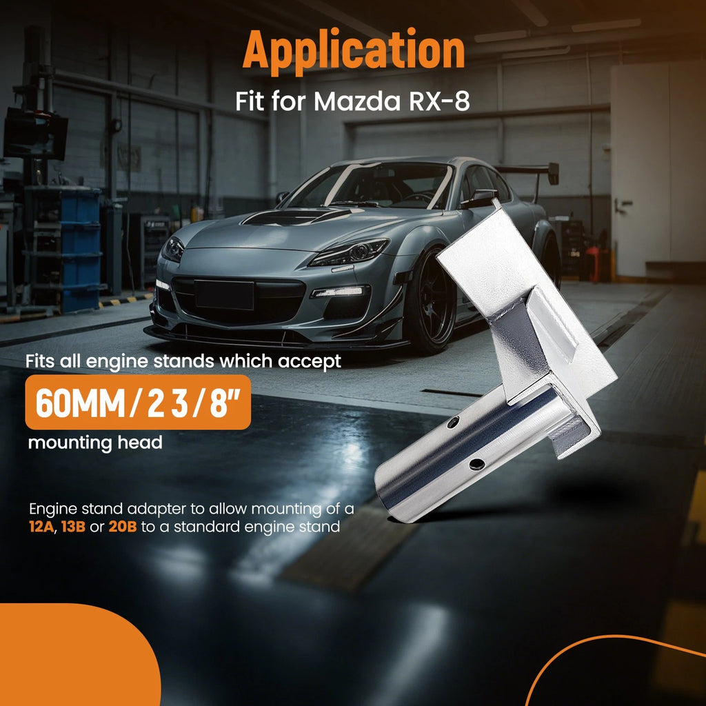 Steel Rotary Engine Stand Adapter for Mazda RX-7 RX-8 (12A 13B 20B)