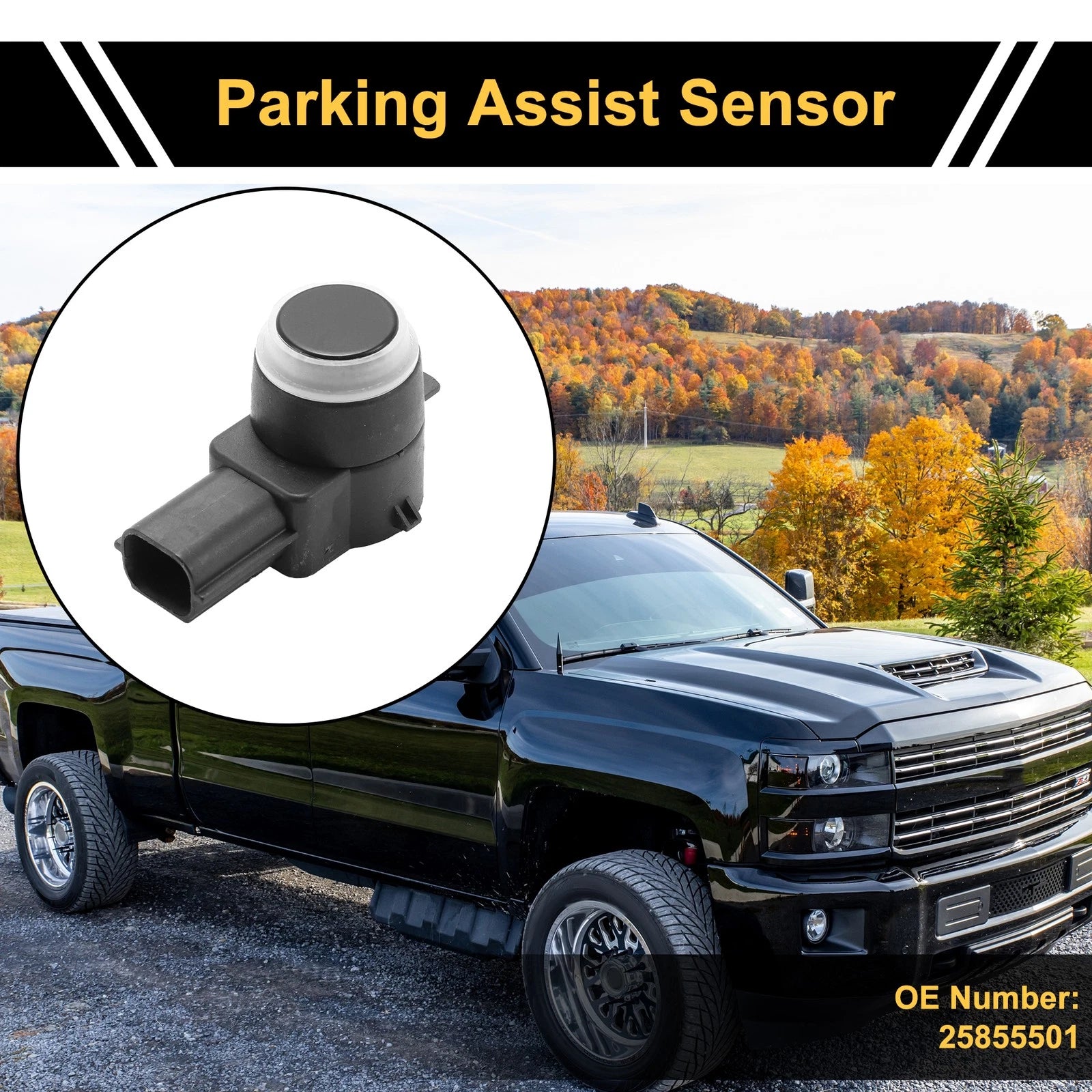 4X Bumper Reverse Backup Parking Sensor for Chevrolet Silverado (No. 25855501)