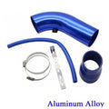 3 Inch Universal Cold Air Intake Pipe Tube Hose Kit Filter System Blue