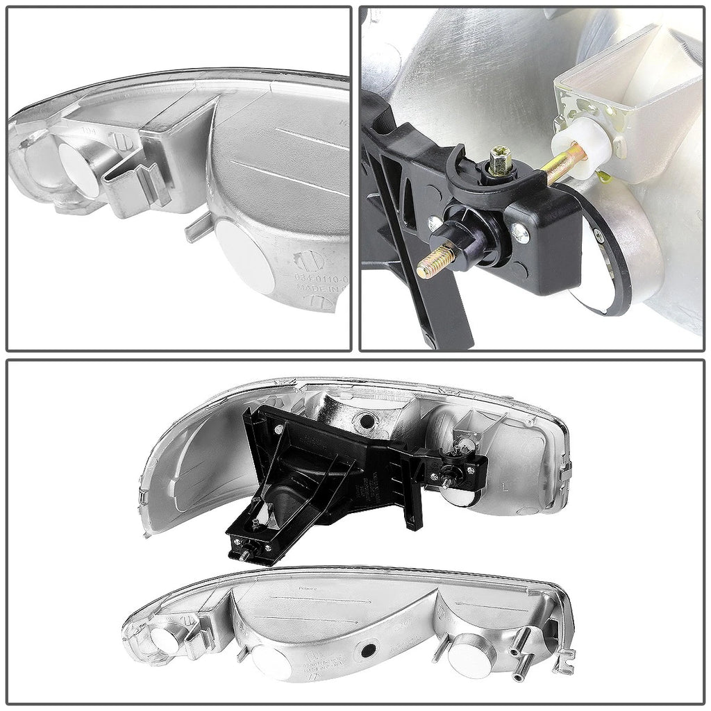 Chrome Corner Headlight Bumper Lamps for GMC Sierra Yukon XL (1999–2007)