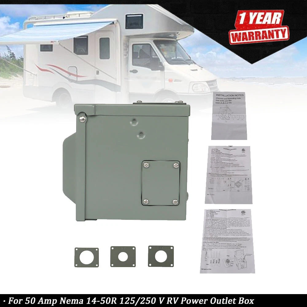 Power Outlet Box 50A Nema 14-50R for RV (2010–2023)