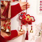 Spring Festival Pendant Cloth Horse Design Home Decoration