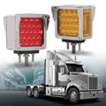 Set of 2 LED Pedestal Fender Lights for Truck (Red/Amber)