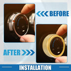 Set of 3 AC Radio Switch Knob Cover Decals for Dodge Durango (2014–2020) Gold Tone