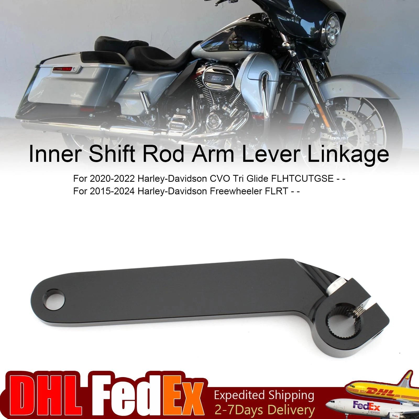 Inner Shift Rod Arm Lever Linkage for Harley Road King FLH FLT FLRT (1984–2019)