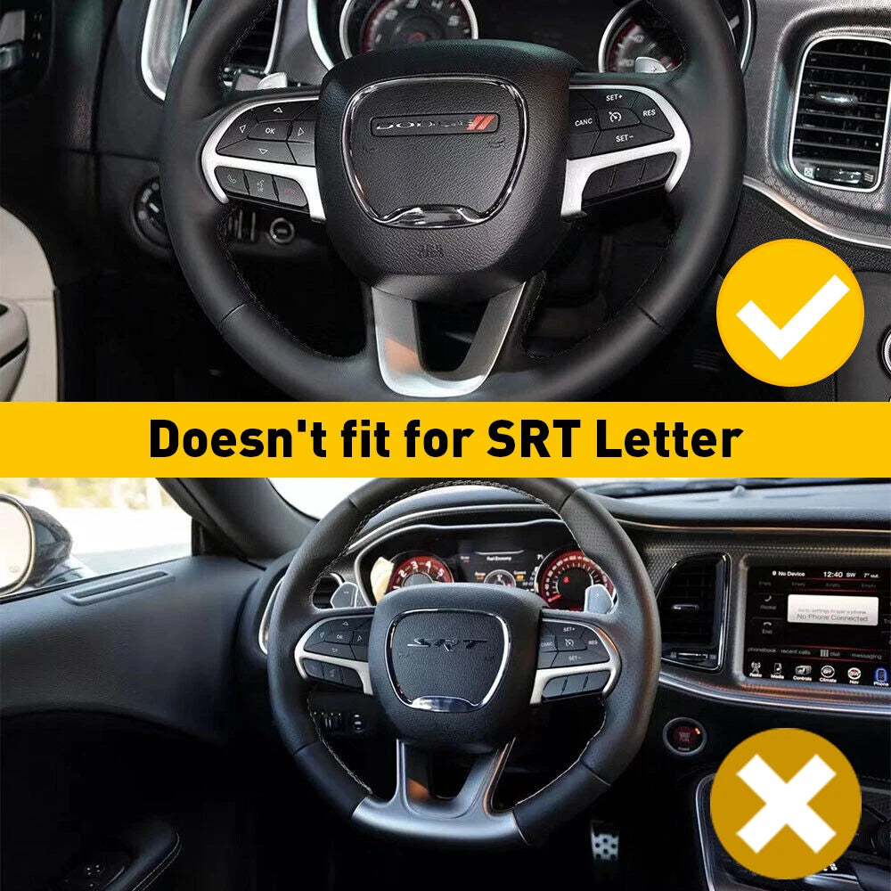 Steering Wheel Trim Cover for Dodge Charger Challenger Durango (2015–2023)