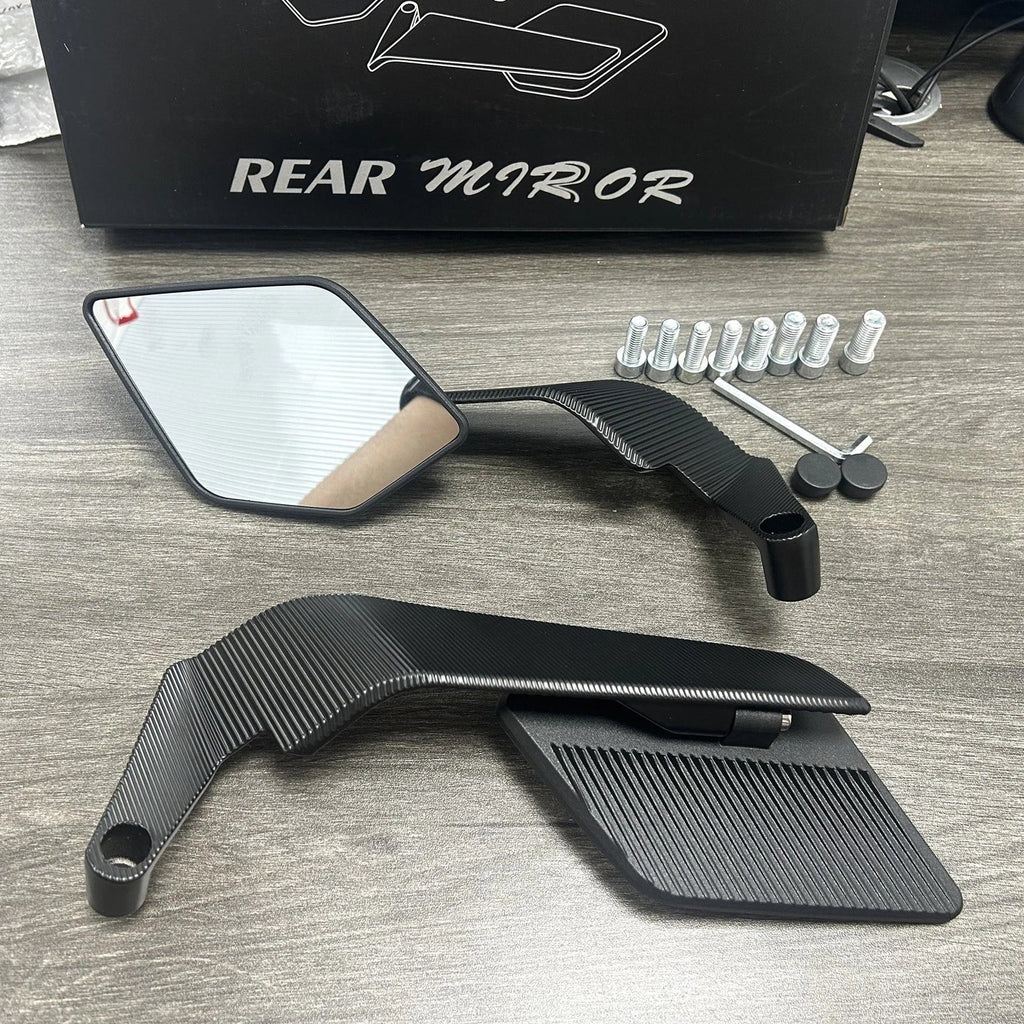 Motorcycle Wind Wing Mirrors with M8 M10 Screws Universal