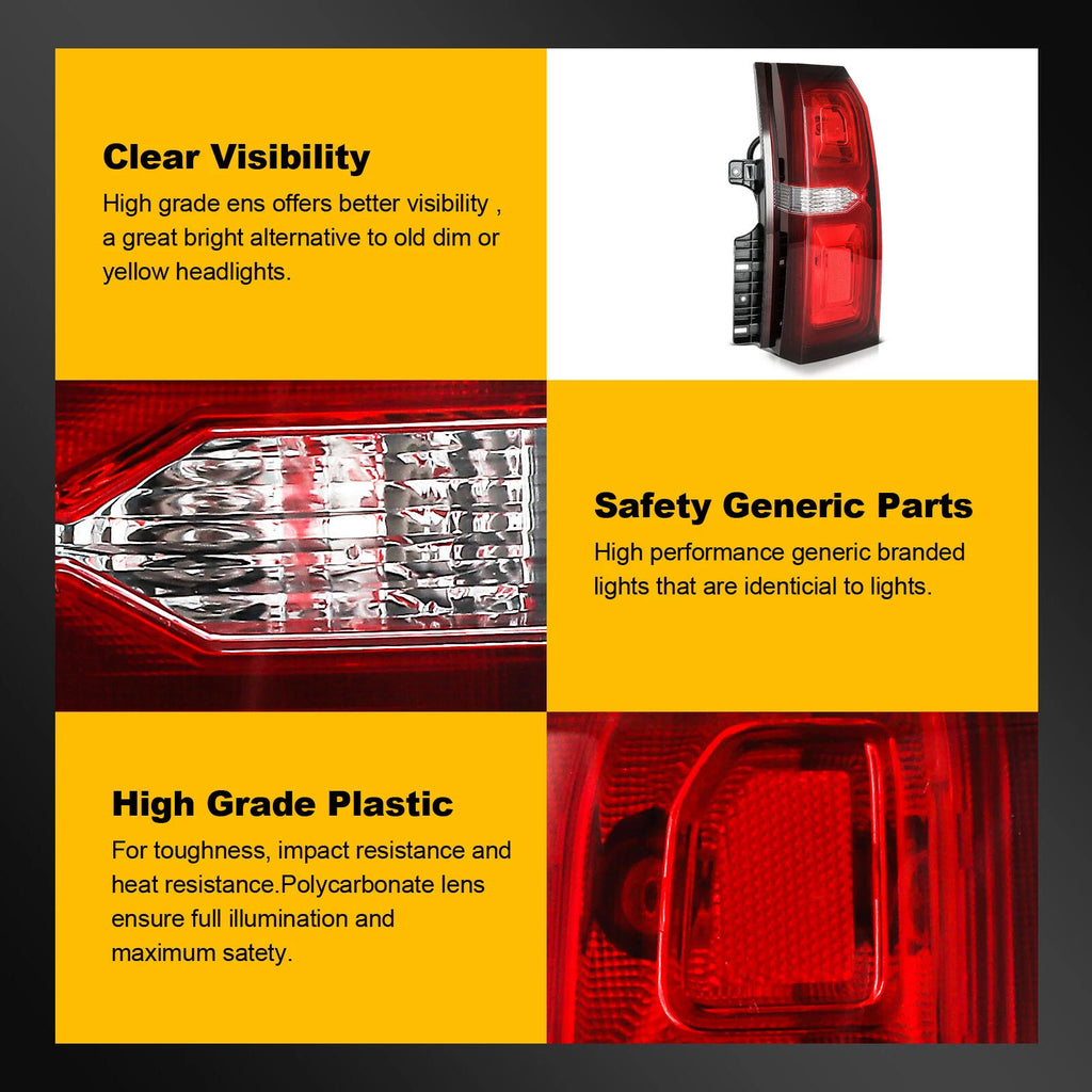Right Side Taillight Assembly for Chevrolet Suburban/Tahoe (2015–2020)