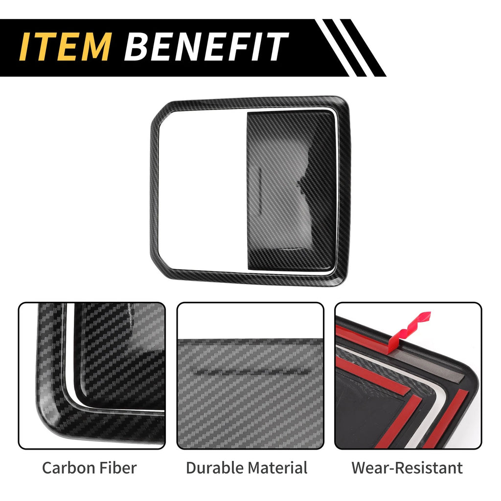Set of 1 Carbon Fiber Roof Reading Light Cover Trim for Toyota Tundra (2022–2024)