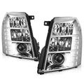 Clear Corner HID Projector Headlights Chrome for Cadillac Escalade ESV EXT (2007–2014)
