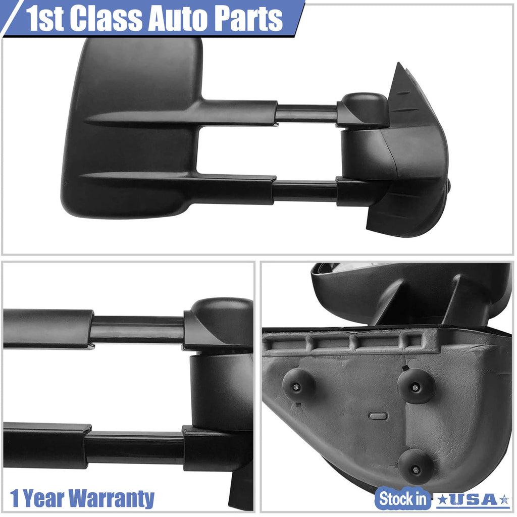 Right Manual Towing Mirror for Chevrolet Silverado GMC Sierra 1500 (2007–2013)