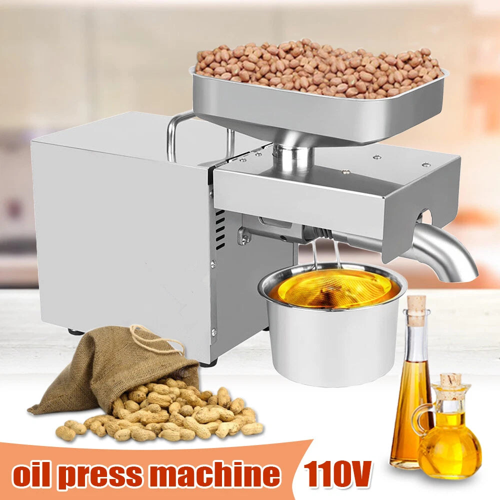 Cold Hot Oil Press Machine for Nut Seed Oil Extraction (610W)