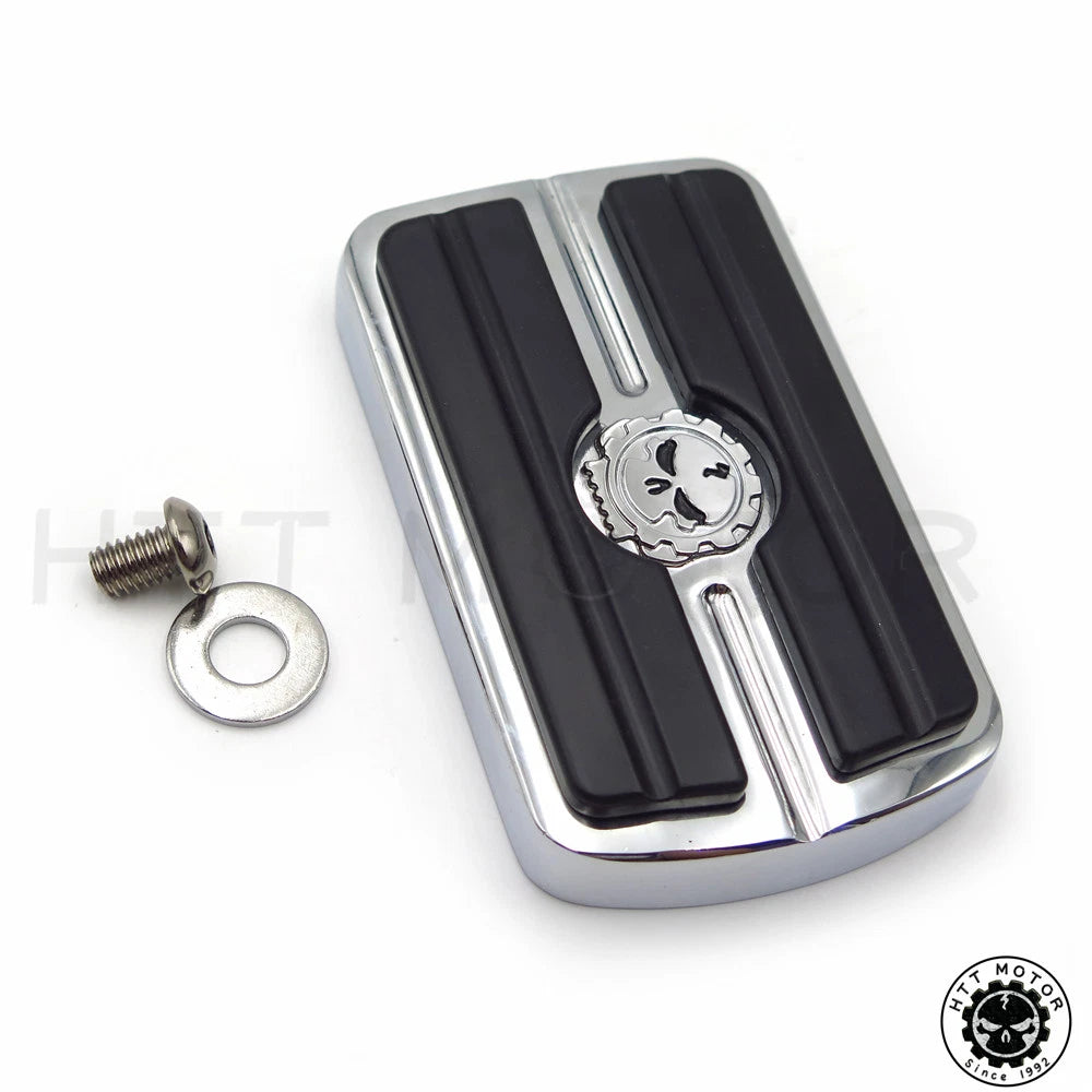 Chrome Skull Rear Brake Pedal Cover for Harley Softail Dyna Electra Glide