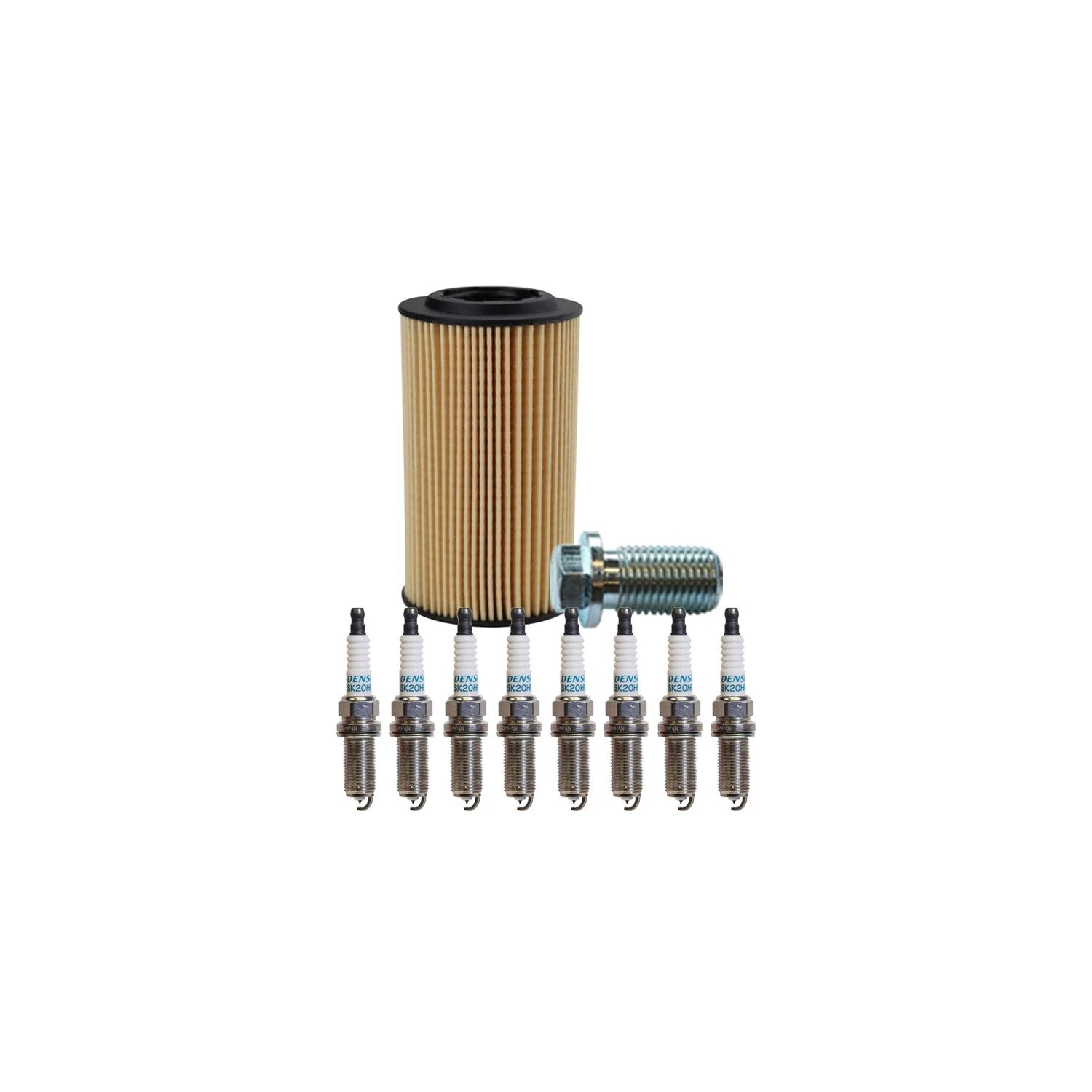 Wix Engine Oil Filter & Denso 8 Iridium LL Spark Plugs for Mercedes C215 CL55 AMG (2000–2006)