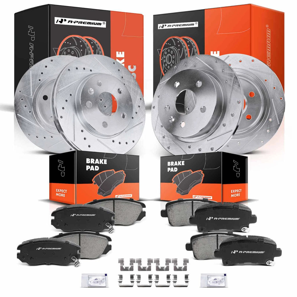 Drilled Brake Rotors & Ceramic Pads for Chevy Malibu (2013–2015)