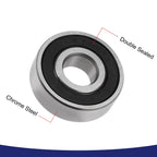 Set of 2 6201-2RS Ball Bearings for Universal Applications (12x32x10mm)