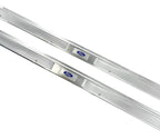 Door Sill Scuff Plates with Blue Decals for 1969–1970 Ford Mustang