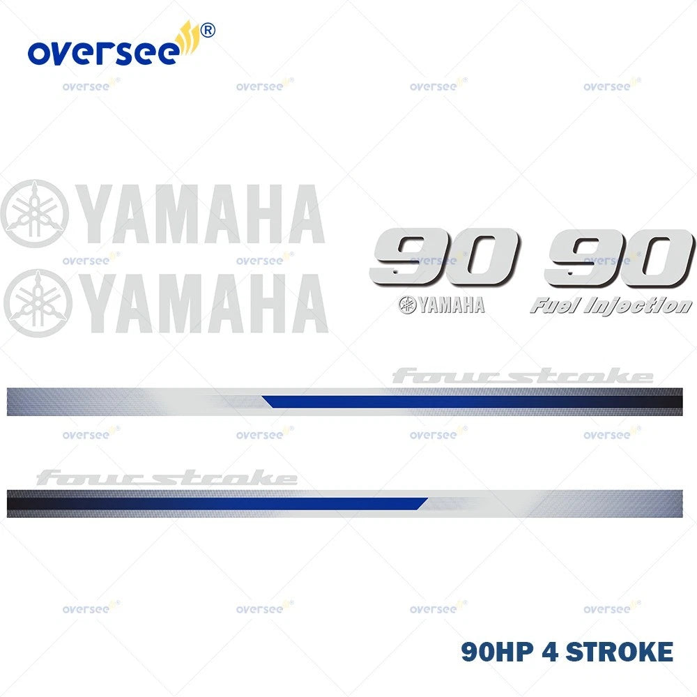 Sticker Kit for Yamaha 4 Stroke 90HP Outboard (Anti-UV)