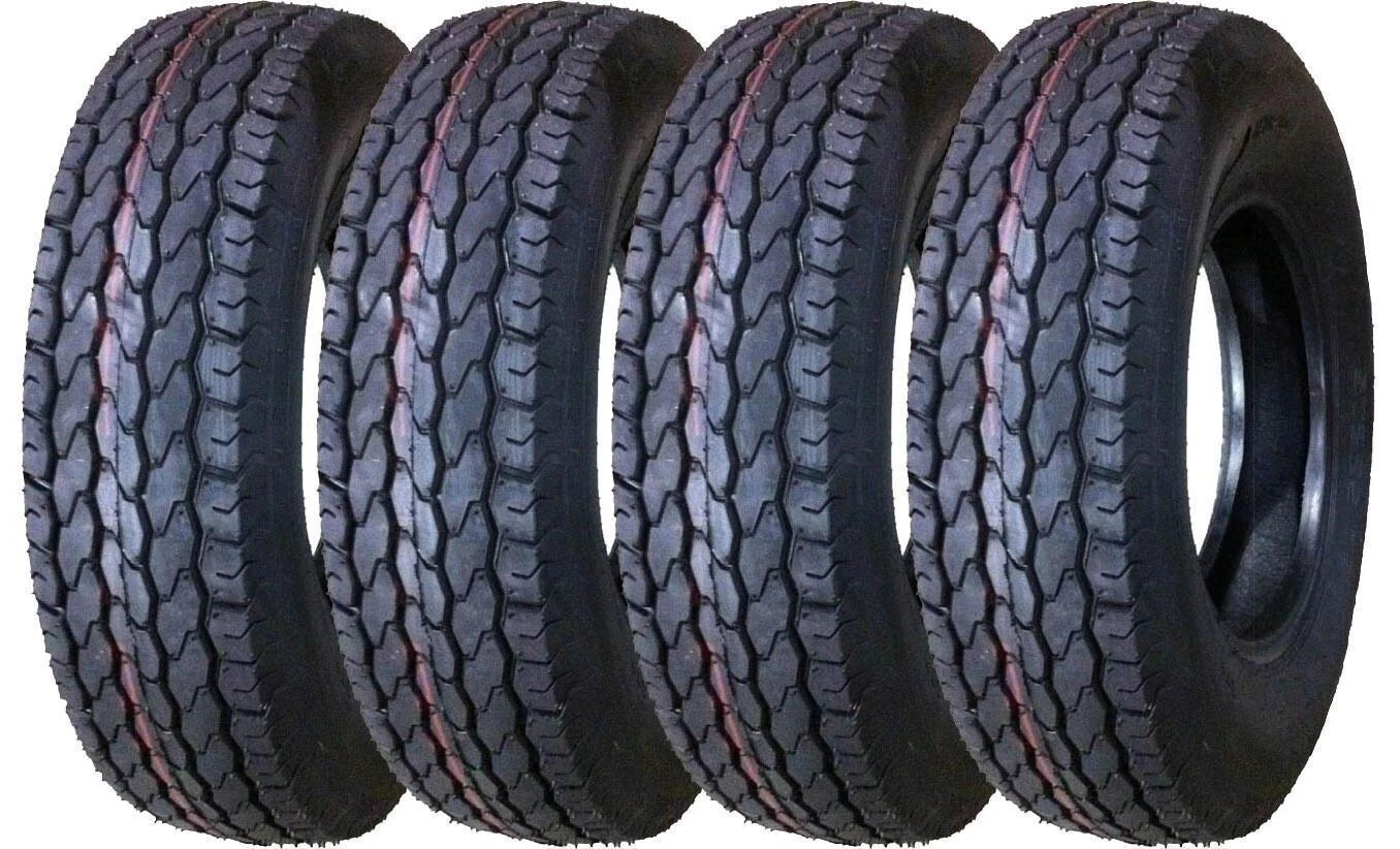 Set of 4 ST225/75D15 Free Country Trailer Tires LRD 8PR Bias 11022