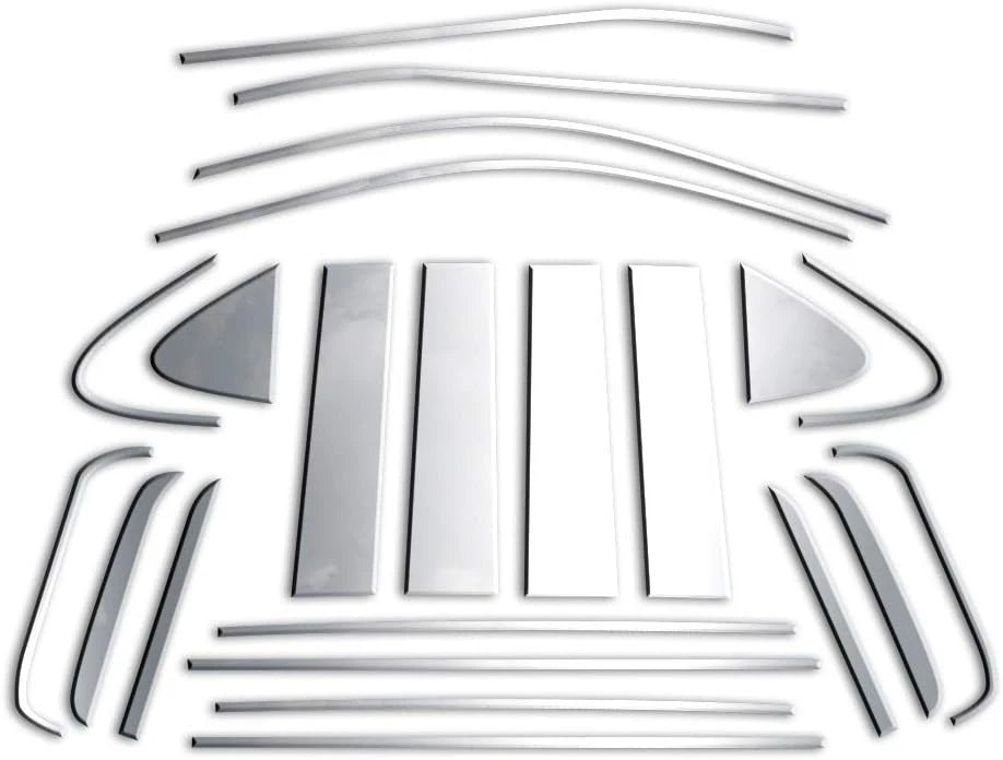22pc. Luxury FX Window Trim Package for 2019-2022 Chevy Silverado 1500