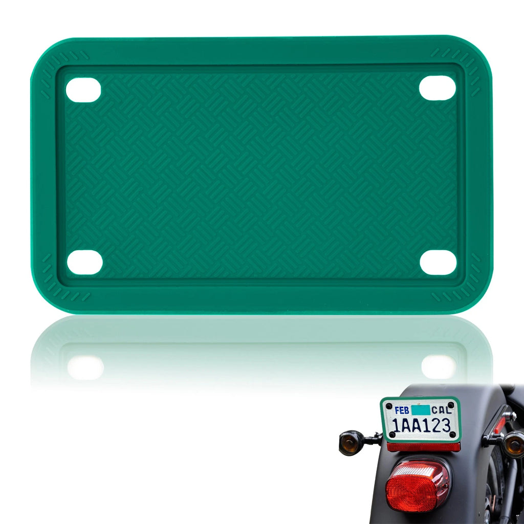 Silicone License Plate Frame for Green Motorcycle (Universal) (2018–2024)
