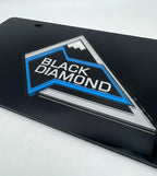 Acrylic Premium Black License Plate for Ford Bronco Black Diamond Badge