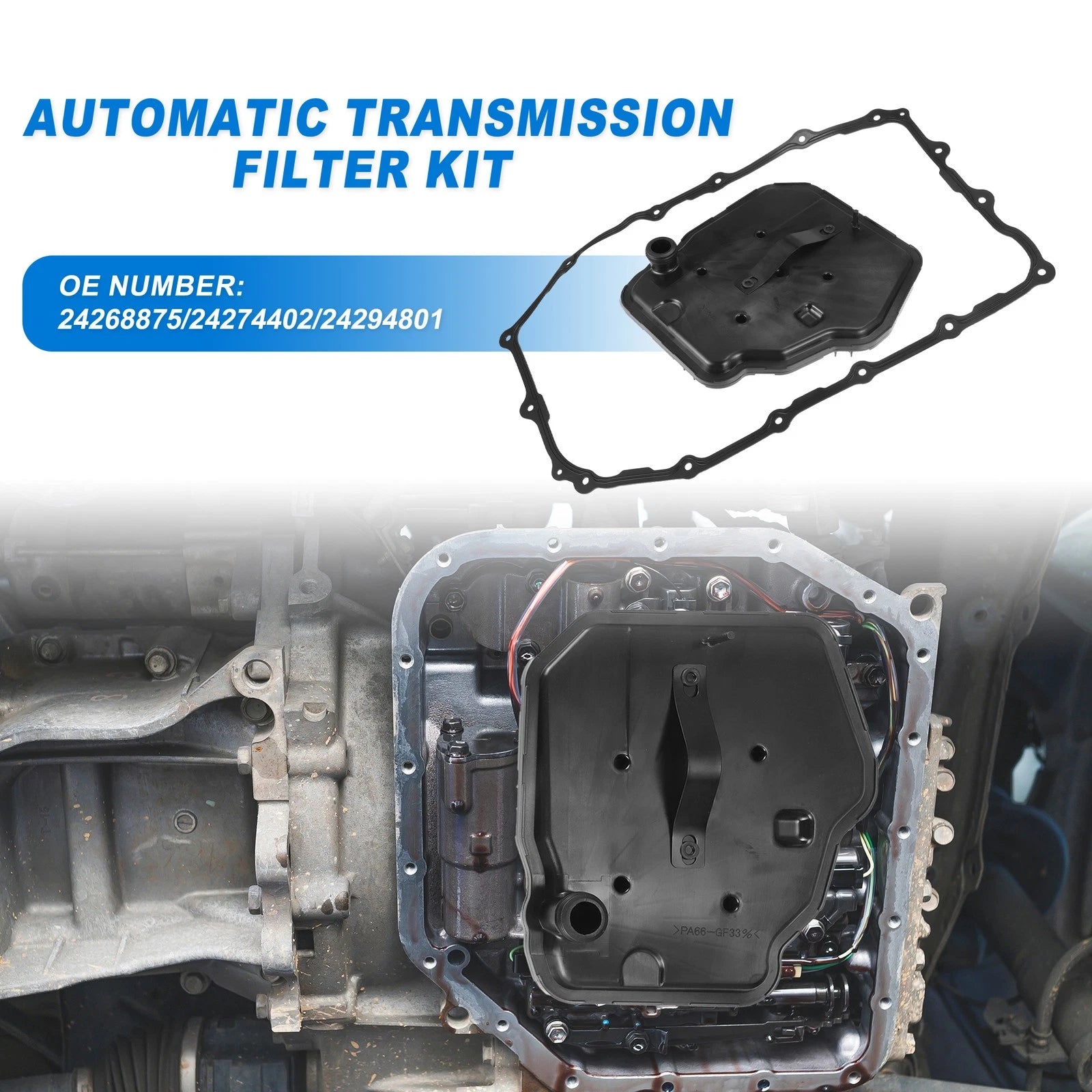 Transmission Filter Oil Pan Gasket Kit for Chevrolet 2500 (No. 24268875)