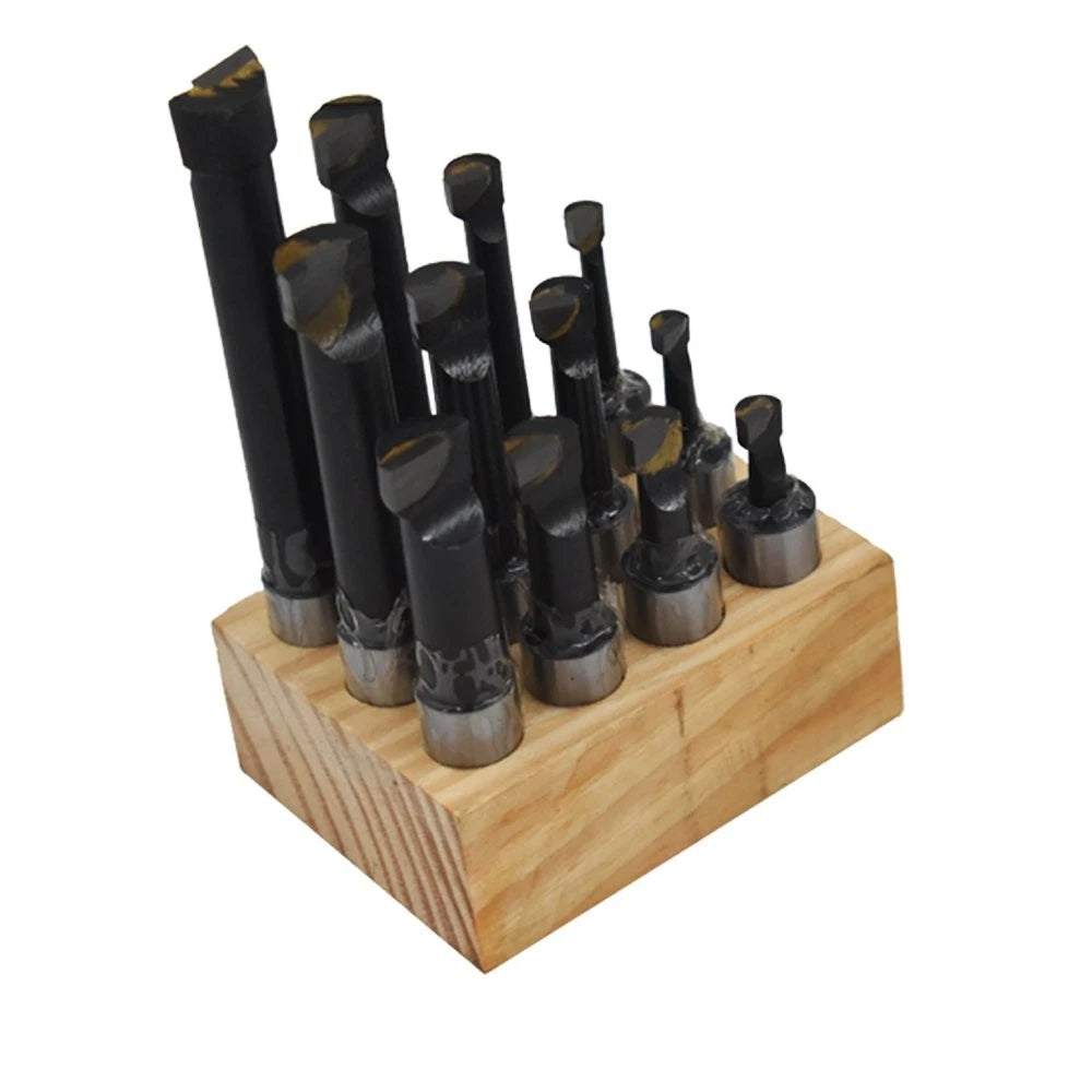 Set of 12 Carbide Tipped Boring Bars for Lathe (5/8" Shank)