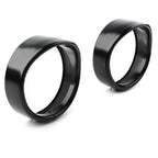4.5" Black Passing Lights Lamp Trim Ring Bezel Visor Cover for Harley FLHT FLHR