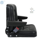Adjustable Tractor Seat with Backrest & Seatbelt