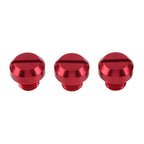 3X M10x1.25 Motorcycle Mirror Hole Blanking Plugs Red