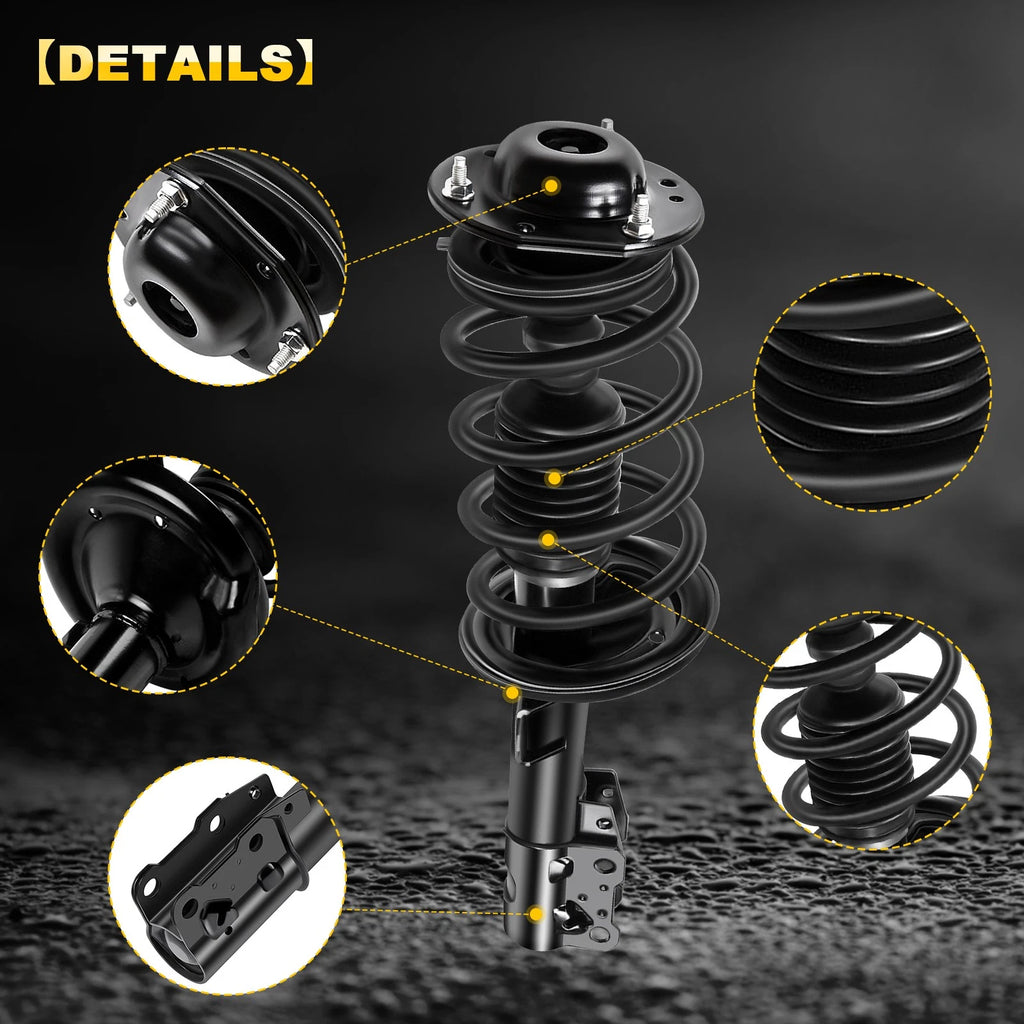 Set of 2 Front Complete Struts for Chevy Malibu, Pontiac G6