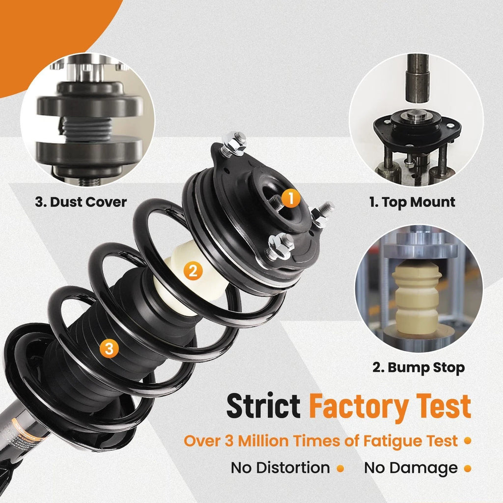 Pair Front Struts Shock Suspension Kit for Chevrolet Captiva Sport (2012–2015)