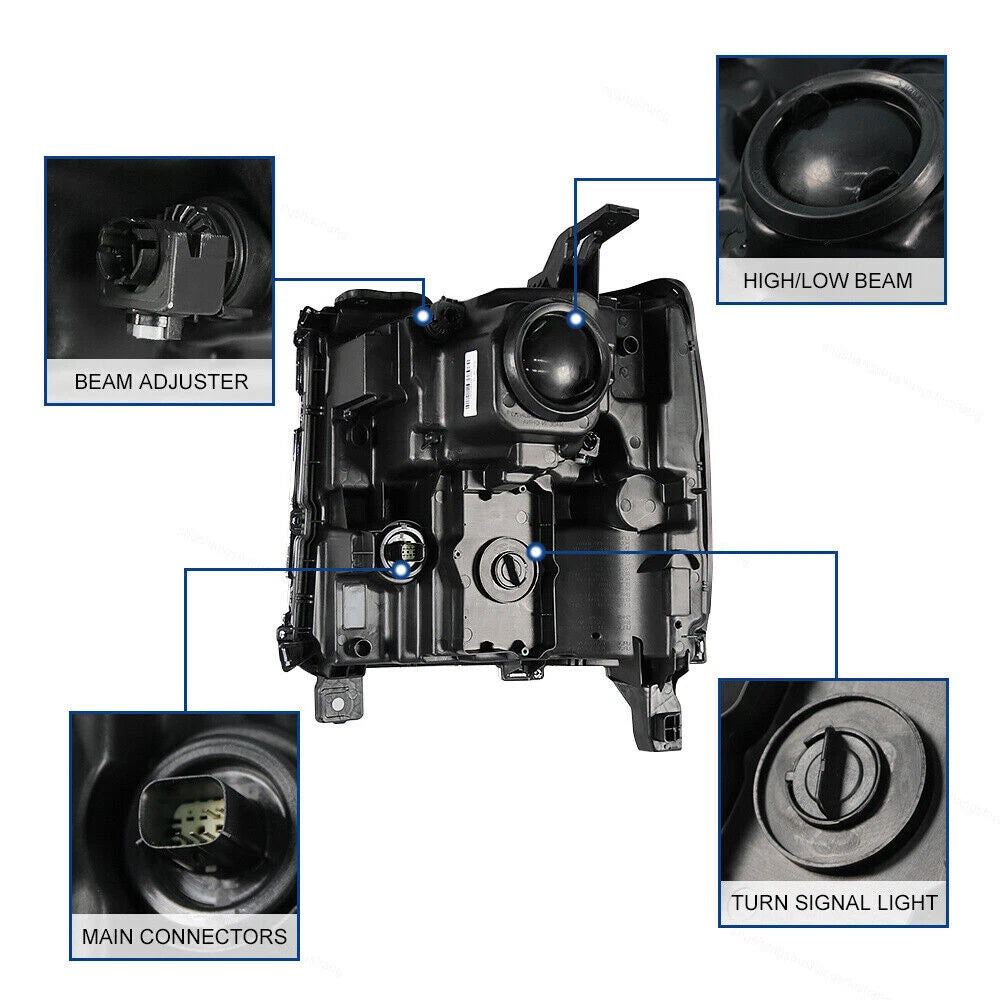 Driver HID Headlight Assembly for Chevy Silverado 1500 (2016–2018)